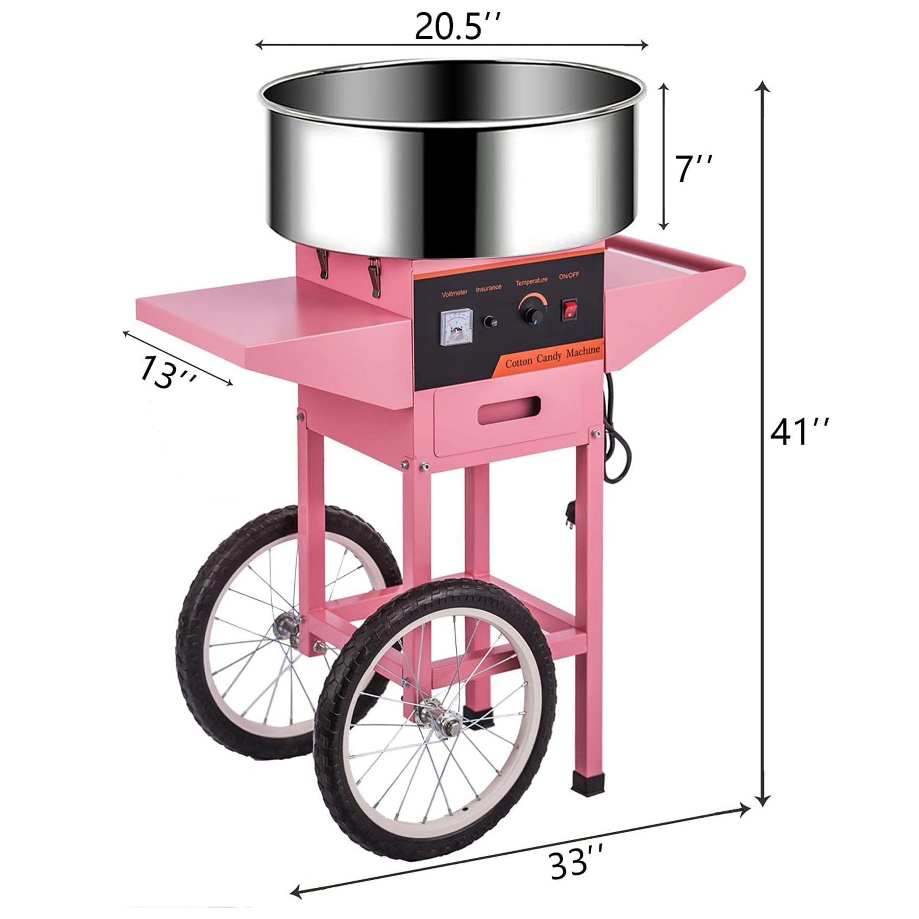 Tekerlekli Arabalı Ticari Pemb - Candy Floss Machine incelemesi ve fiyatı